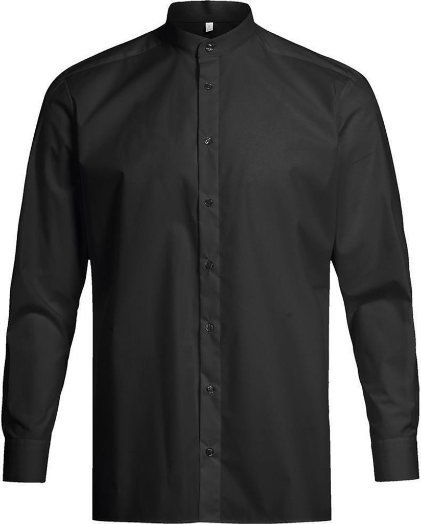 Greiff Corporate Hemd BASIC Herren Stehkragen Schwarz 43/44