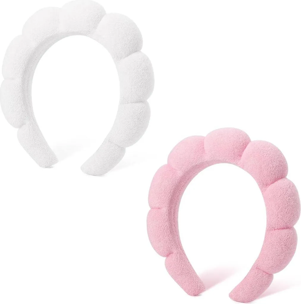 Coppia Fasce Spa per Donne in Spugna Terrycloth Forma Nuvola Soft