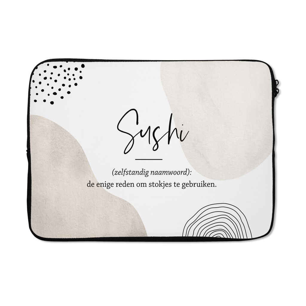 MuchoWow Laptop Hülle 14 ZollSprichwörter - Sushi - Sushi definition - Zitate - Wörterbuch Laptoptasche - Laptoptasche - Stoßsicher - Schutzh...