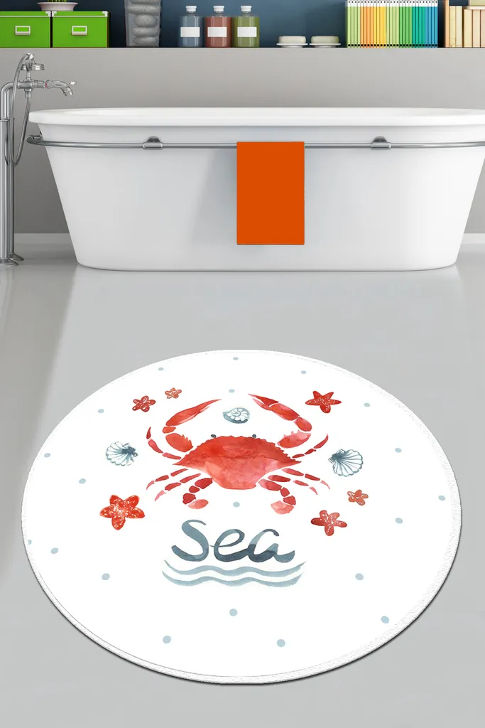 Tappeto Bagno Mijolnir Crab CHL4603 Multicolore - Stile e Morbidezza