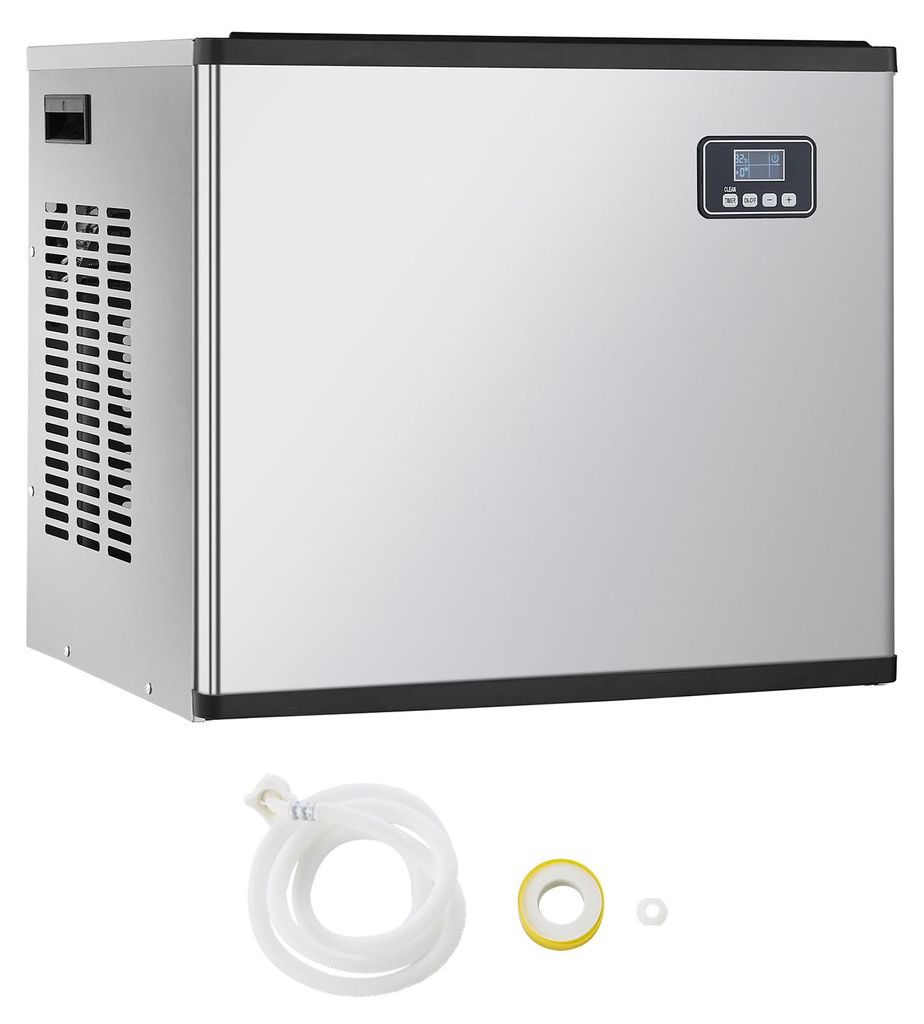 SucceBuy Gewerbliche Eismaschine (nur Kopf), 181,4 kg/Tag Edelstahlgerät mit Selbstreinigungsfunktion, zeitgesteuerter Eisproduktion und einstellb...