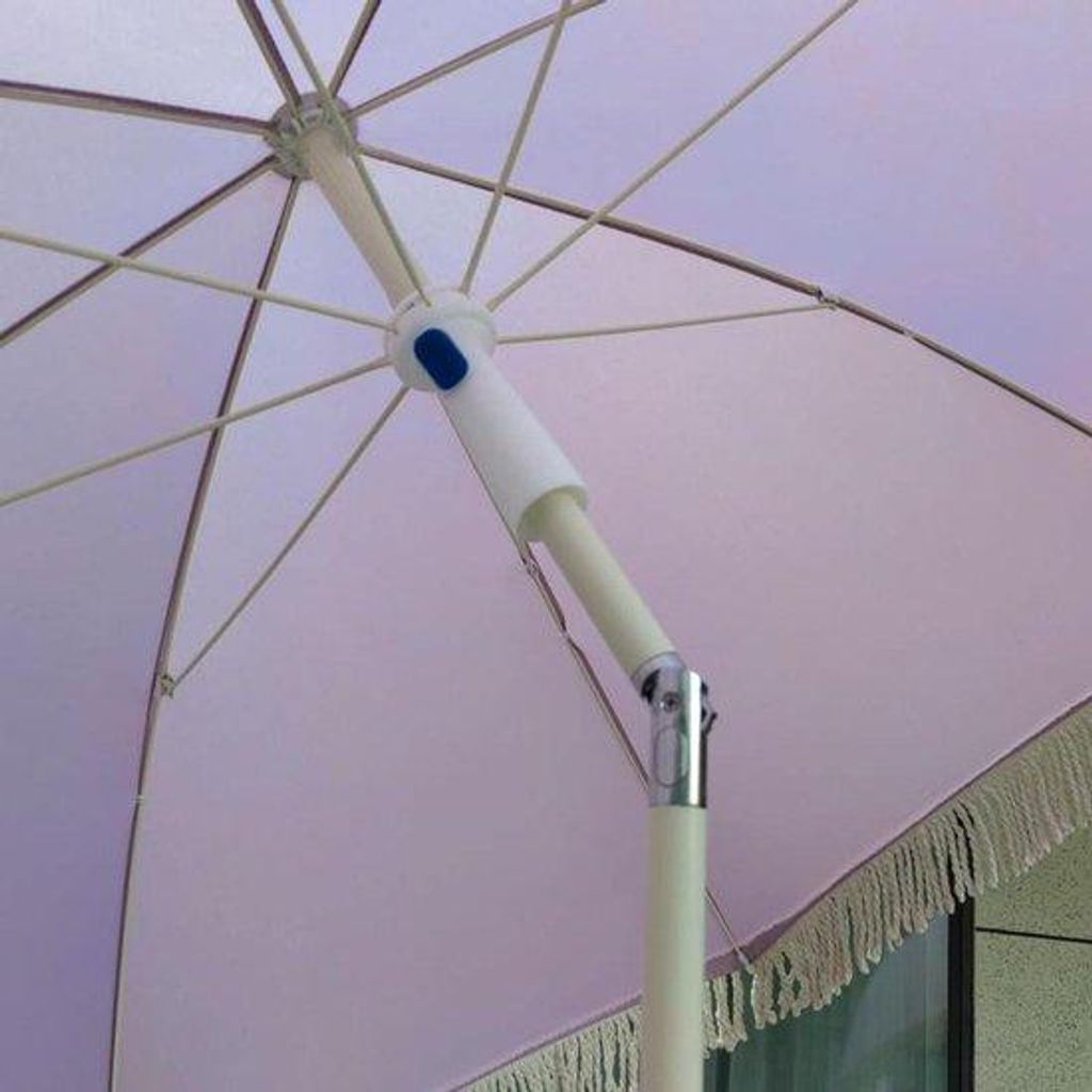 Terrassenspiegel 200 cm mit Fransen, kippbar und in Höhe verstellbar - UPF 50-Schutz