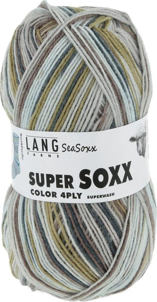 Lang Yarns - Super Soxx Color 4-fach 0416 beige grau natur