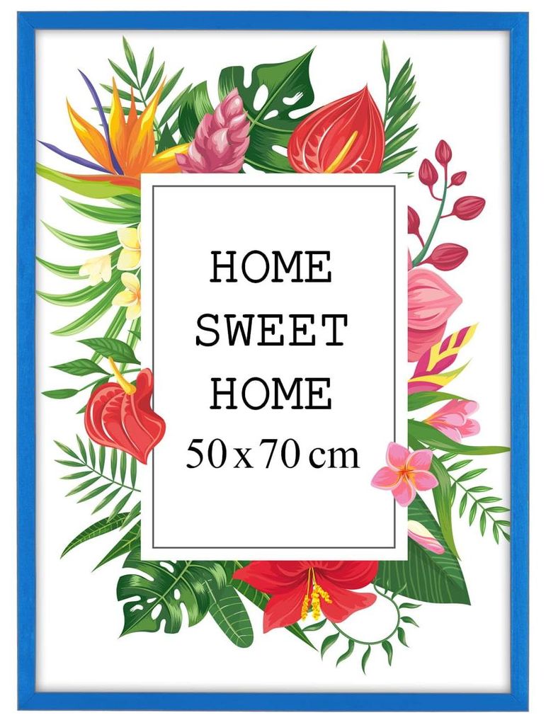 MG Design Bilderrahmen 50 x 70 cm - Posterrahmen mit Blau Produktbild 