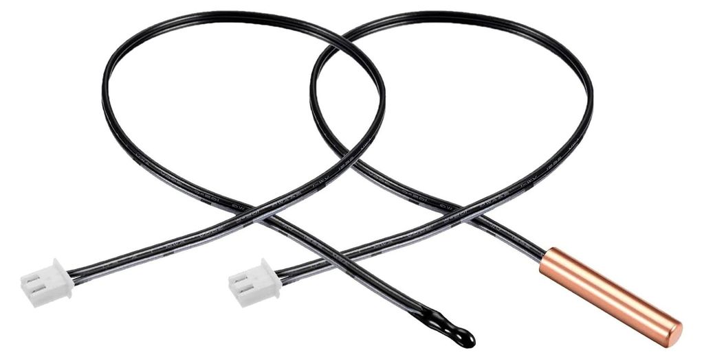Temperatursensor-Sonde 5K Epoxid und Kupfer NTC Thermistor für Kühlschrank und Klimaanlage, 2 Stück
