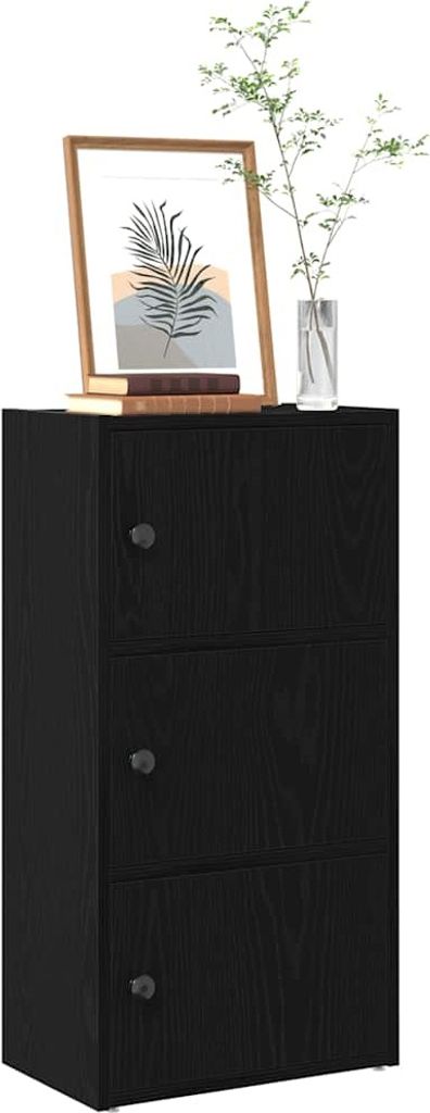 Maison Exclusive - Bücherregal Schwarz Eichen-Optik 40x24x77 cm Holzwerkstoff