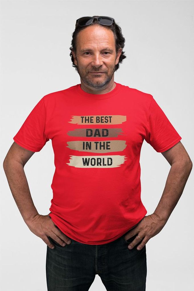 D&B Uni Polo ST00222 Best Dad Rot-Größe 4XL