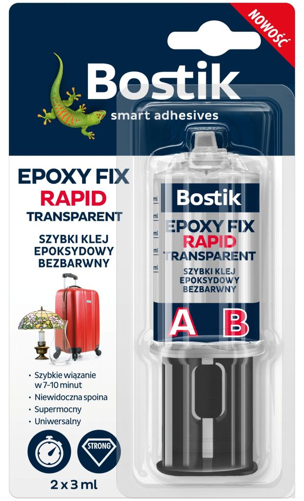 2K Epoxidkleber transparent schnelltrocknend 2x3ml Doppelspritze für Metall Glas