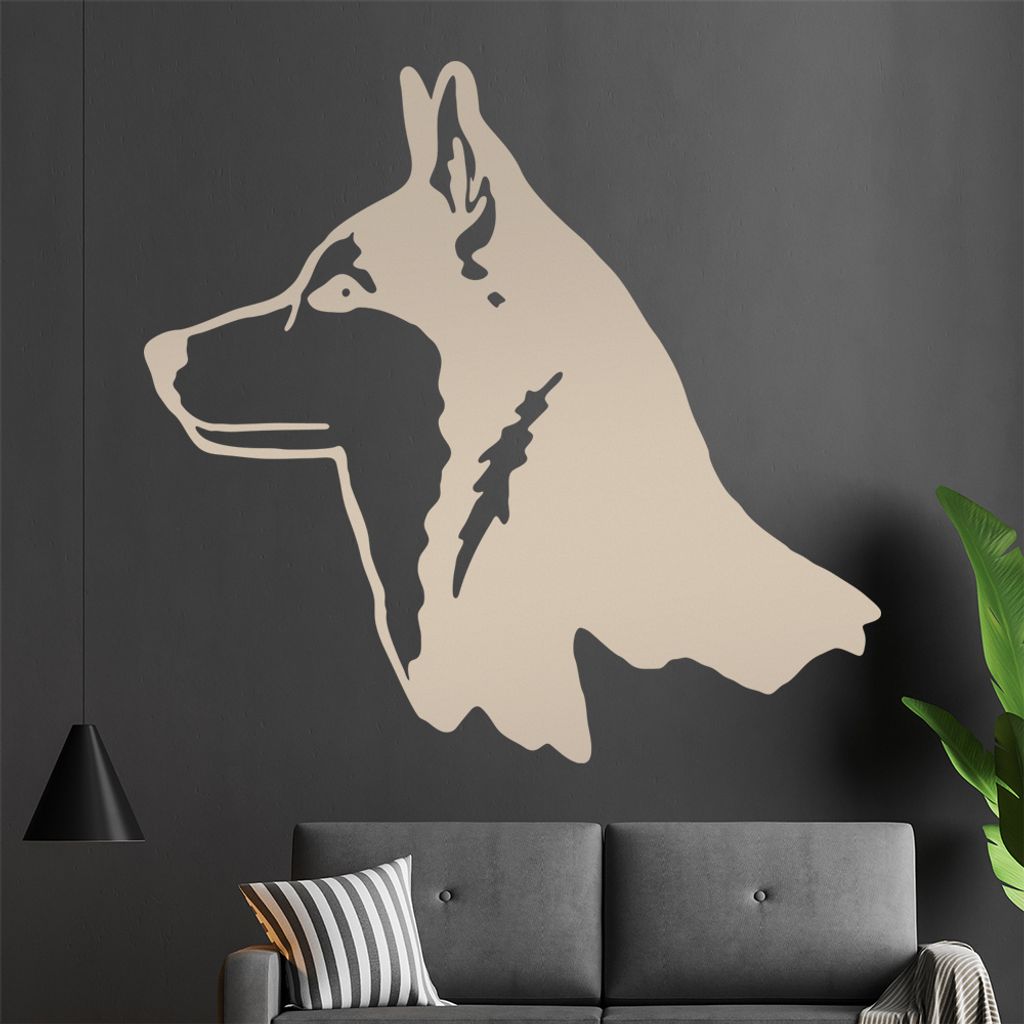 KIWISTAR Husky - Hund Rasse Sibirien Schlitten Wandtattoo in 6 Größen - Wandaufkleber Wall Sticker - Dekoration, Küche, Wohnzimmer, Schlafzimmer...
