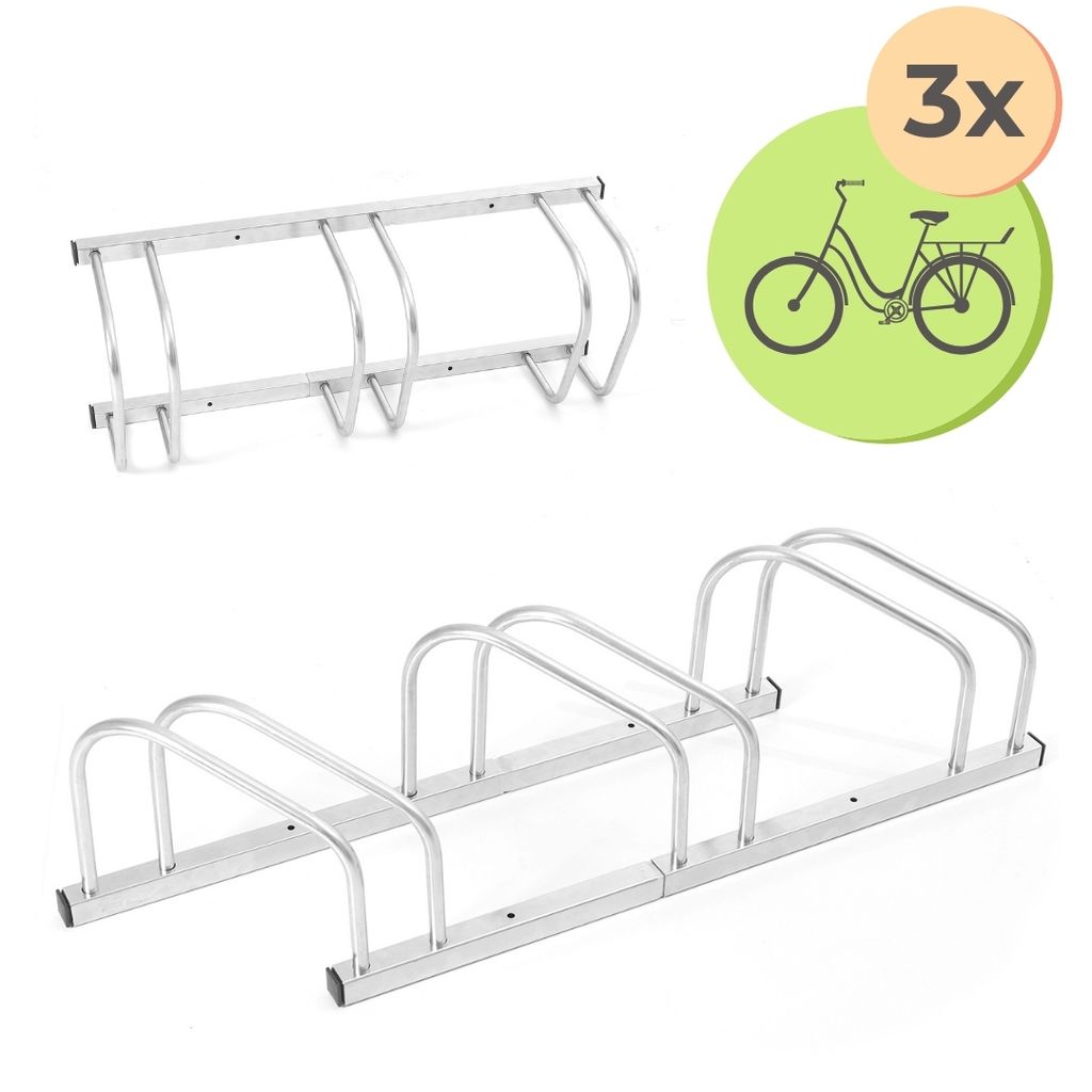 Stojan na  3 bicykle BIKE, 71x32x27cm, strieborná Obrázok produktu 