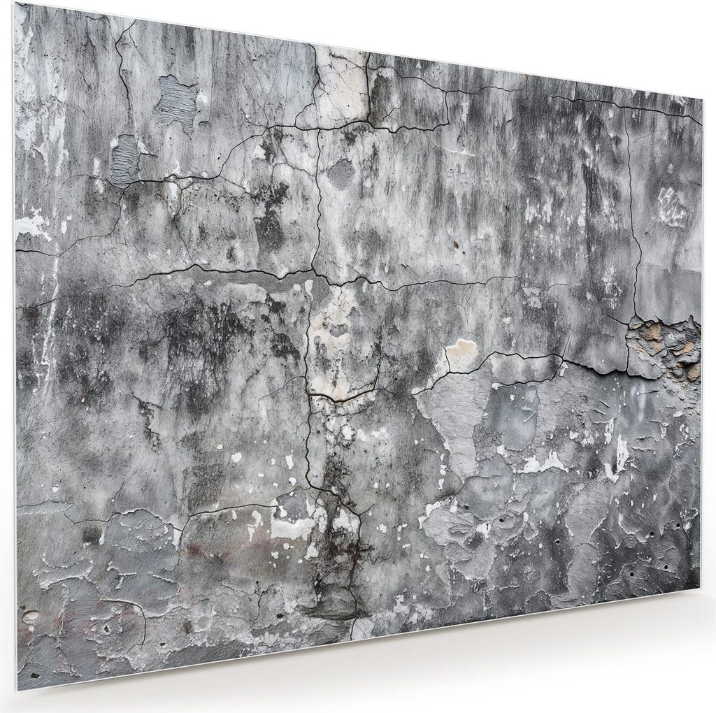 Glasbild 120x90cm in XXL für Wohnzimmer, Schlafzimmer Motiv Gealterte Wandoberfläche
