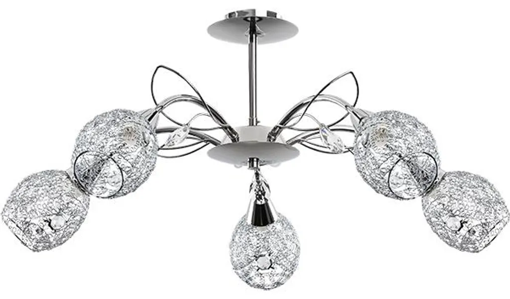 Plafonnier chromé MARLENA pour illuminer les pièces sombres 5x10W E14