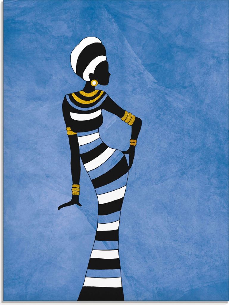 ARTland Glasbild Afrikanische Frau Größe: 45x60 cm