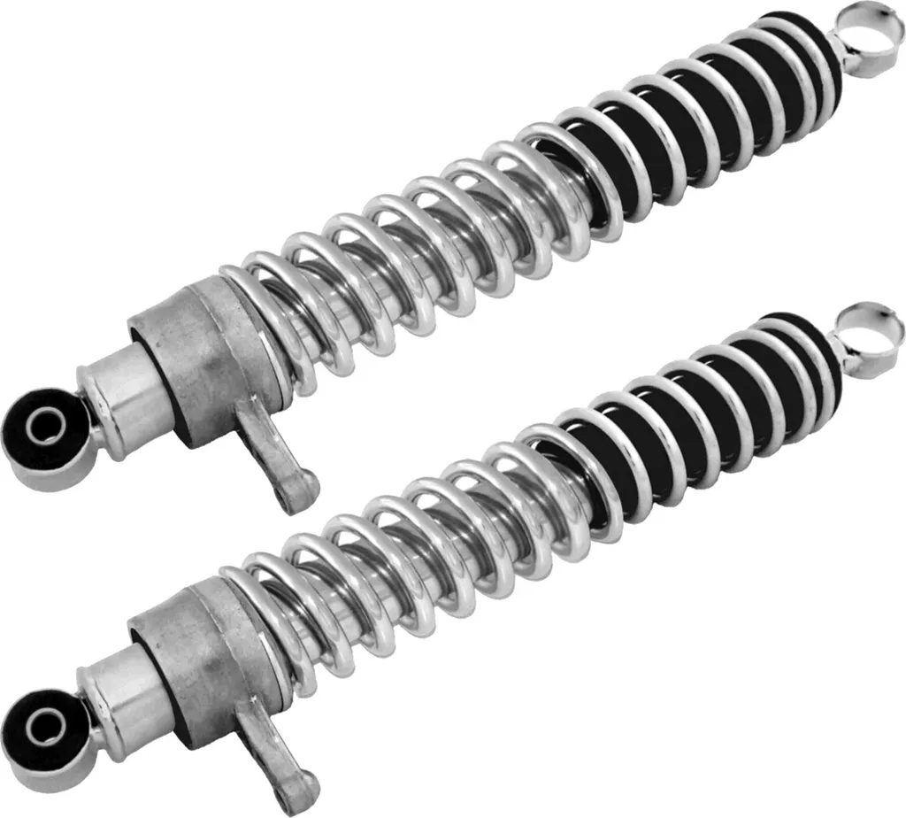 Amortisseur 385 mm MZ ETZ 251 réglable avec finition chrome brillant - 5