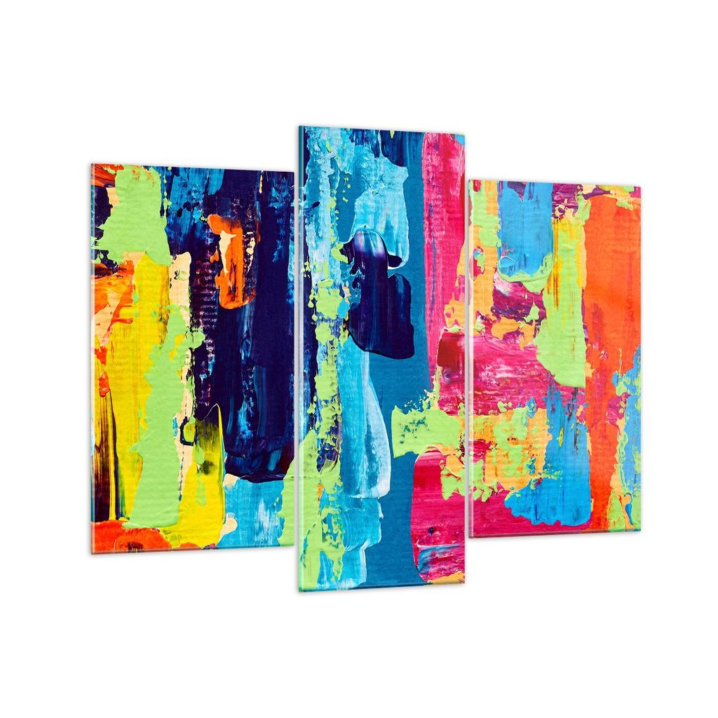 Bilder auf glas - Abstraktion Design Grafik - 130x100cm - Glasbilder - Wandbilder - Kunstdruck - zum Aufhängen bereit - Wanddekoration aus Glas - ...