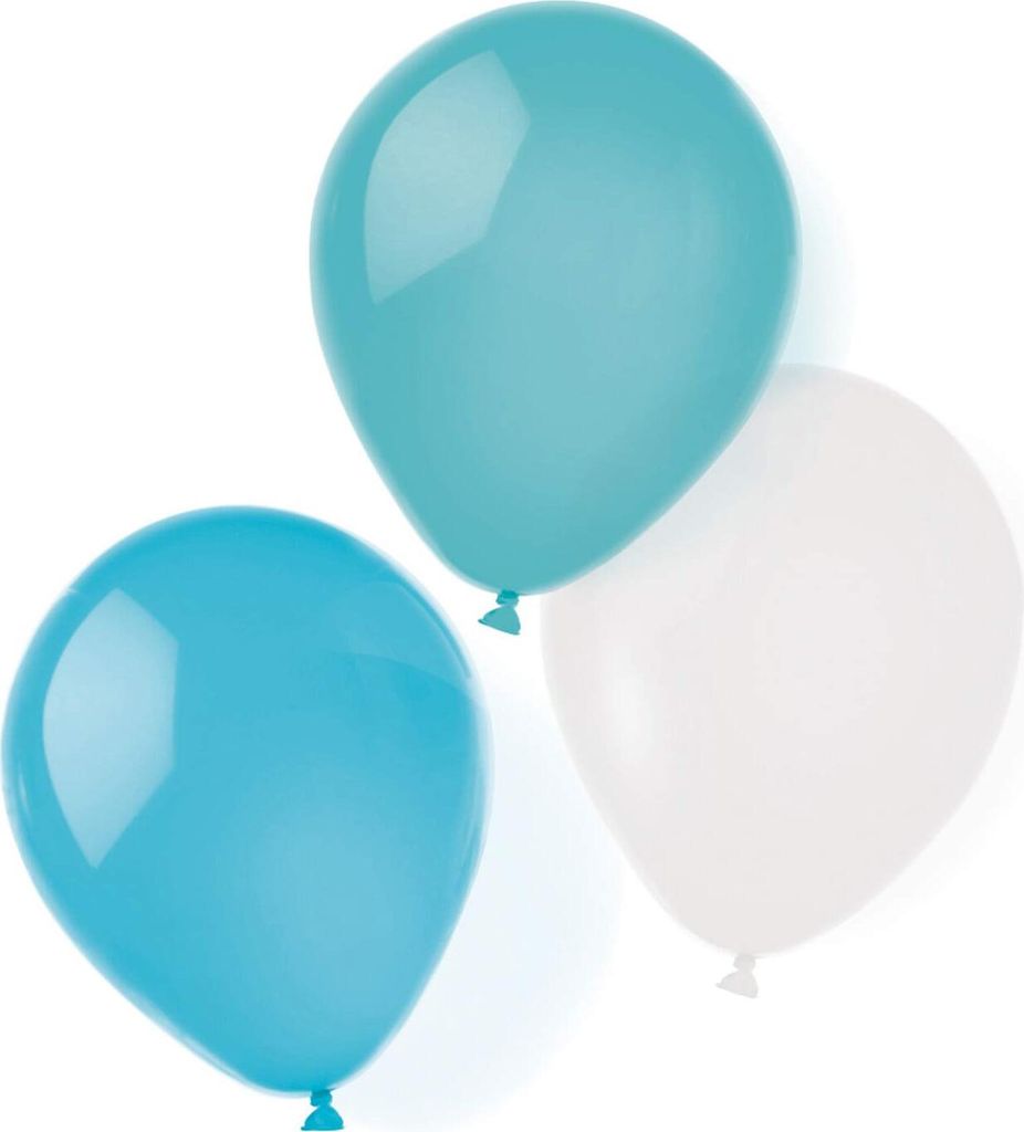 Amscan 9904897 - 8 Latexballons Aqua Glamor 25,4 cm / 10", Produktbild 