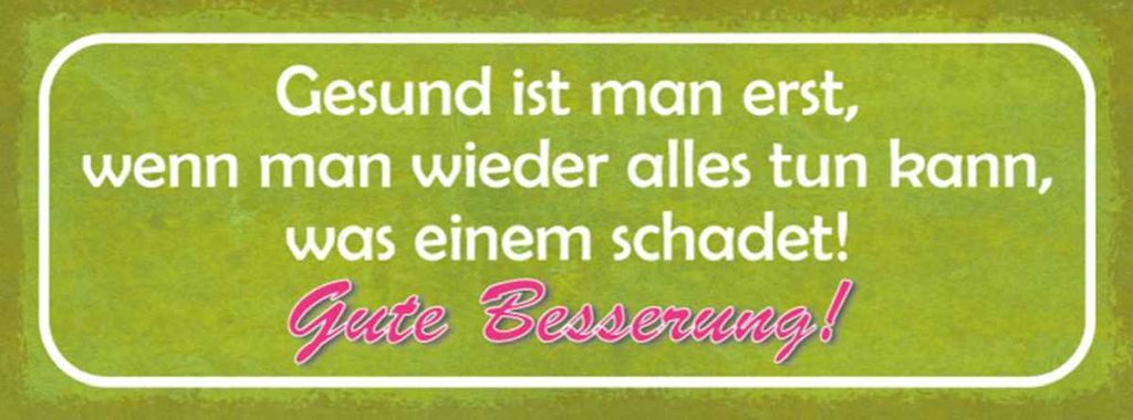 vianmo Holzschild 10x27 cm Gute Besserung Gesund ist man Dekoration