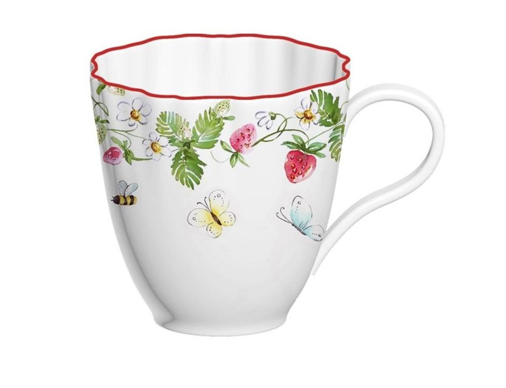 Isabelle Rose, Kaffeetasse, Tasse, Kaffeegeschirr, Geschirr, Haushalt, Vintage, Erdbeere