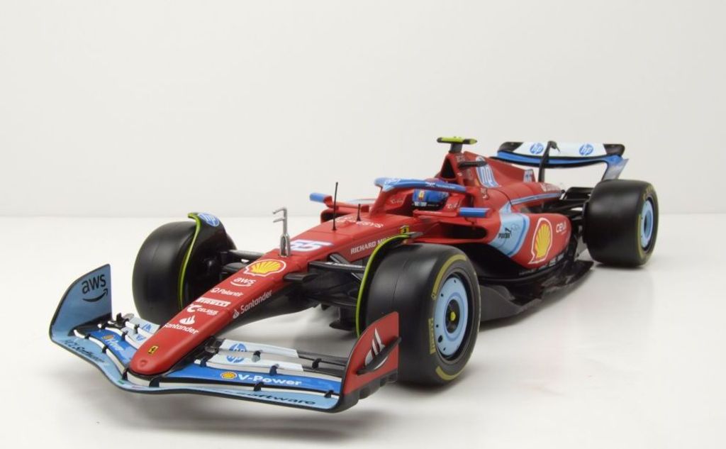 Bburago Modell 1:18 Ferrari Formel SF24 GP Miami 2024 Carlos Sainz