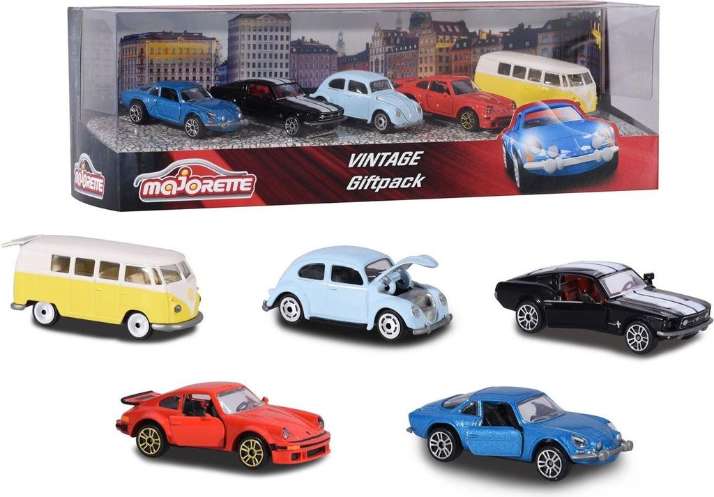 Dickie Toys Jouets automobiles Vintage Pack de 5, 314576 Image du produit 