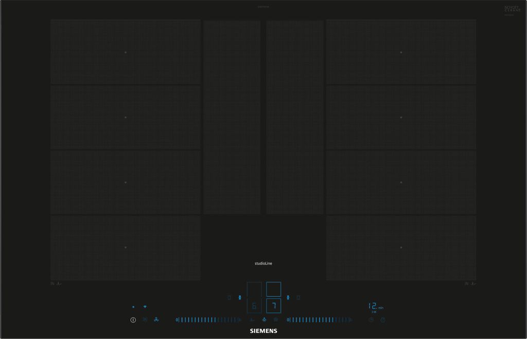 Siemens iQ700 EX877NYV6E Induktionskochfeld 4 Brenner Schwarz Einbau 80 cm