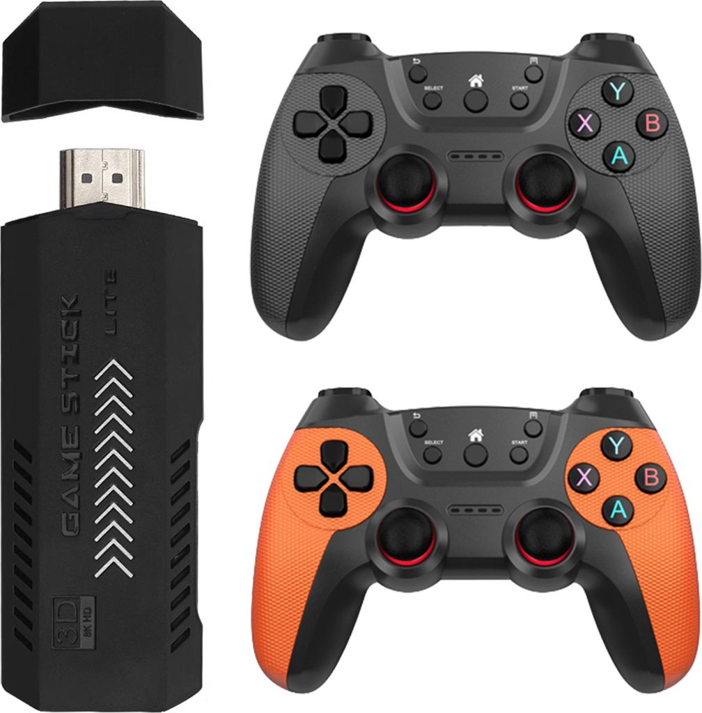 Kabelloser Gaming-Konsolen-Stick mit 2,4-GHz-Controller und 3D-Rocker fuer Plug-and-Play-TV-Gaming-Erlebnis zu Hause