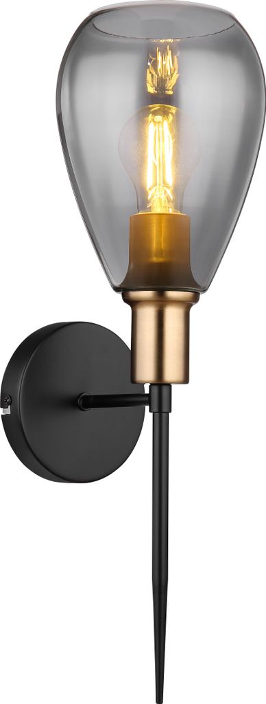 Globo Lighting Wandleuchte Metall schwarz matt, 1x E27