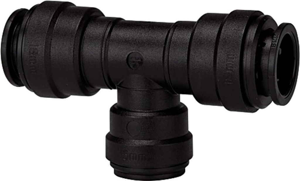 Riegler T-Reduzierverbinder POM, für Schlauch-Ø1 22, für Schlauch-Ø2 15