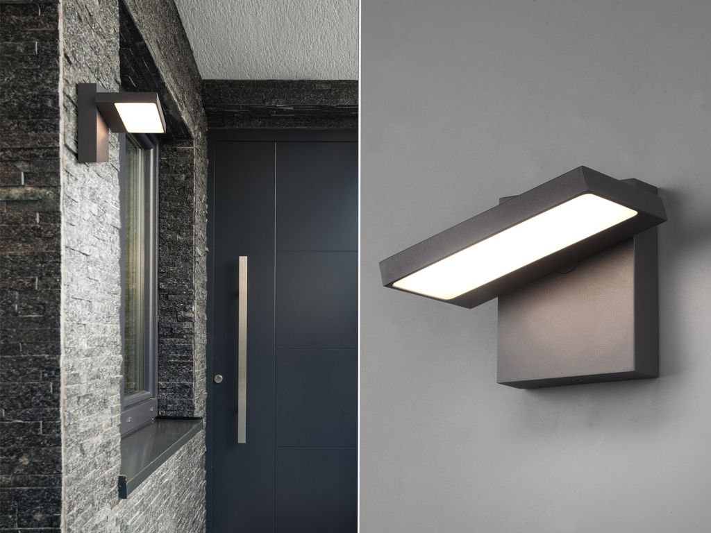 TRIO LED Wandl. HORTON 8W 3000K IP54 anth.