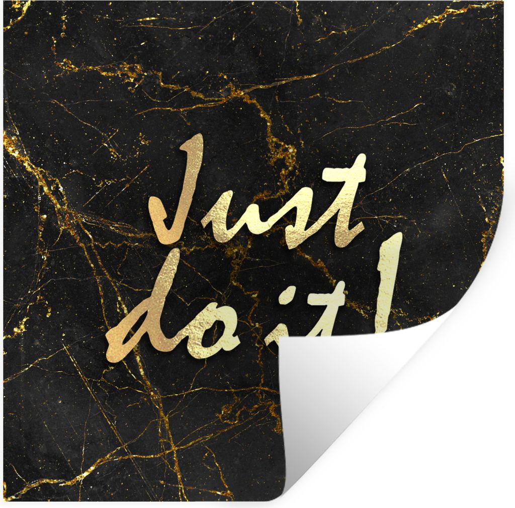 MuchoWow Wandtattoo Wandsticker Wandaufkleber Zitate - Motivation - Marmor 30x30 cm Selbstklebend und Repositionierbar - Repositionierbar - Wasse...