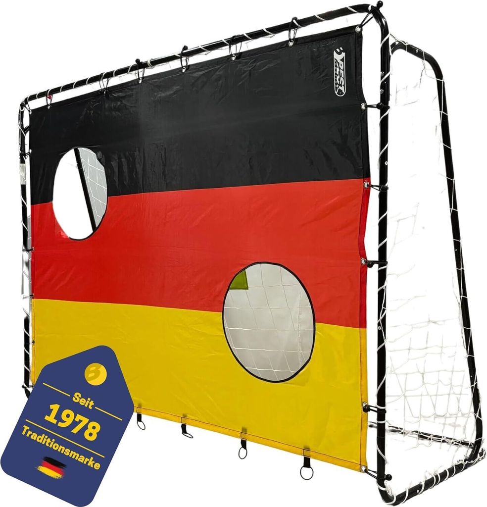 Torwand "Deutschland" mit 2 Schusslöchern 193 x 150 cm Produktbild 