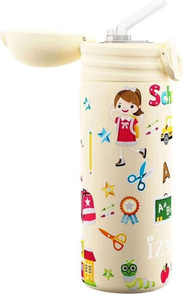 Kids Thermosfles met Rietje 350 ml School