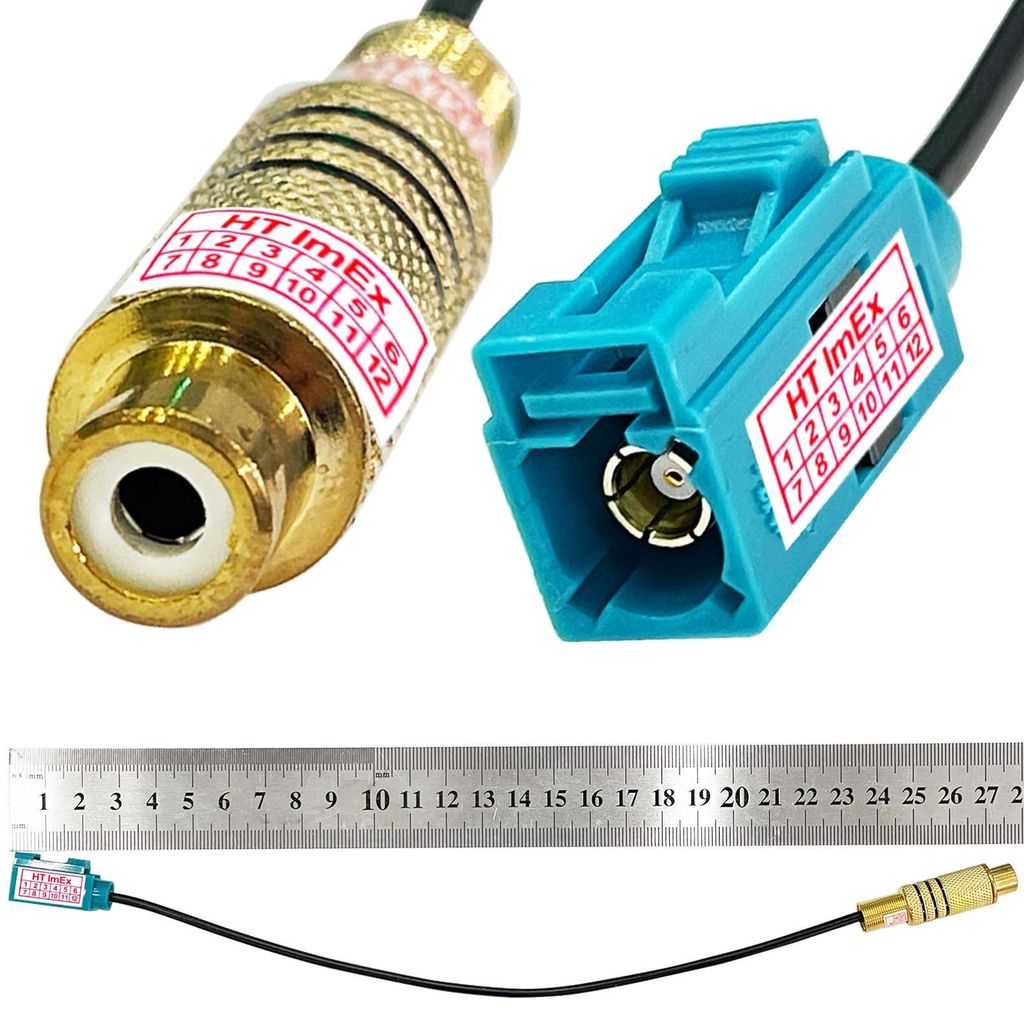 Cinch Fakra Video Adapter kompatibel mit Ford Blaupunkt NX Werksradio ab 10/2009