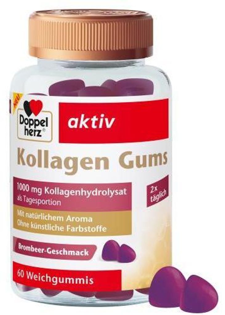 Double Heart Collagen Gums 60 kapsułek Zdjęcie produktu 