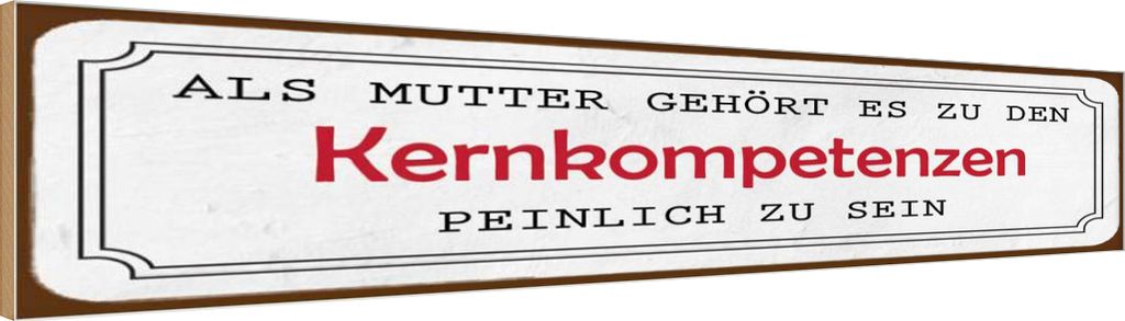 vianmo Holzschild 10x46 cm als Mutter gehört es zu den Familie Freunde