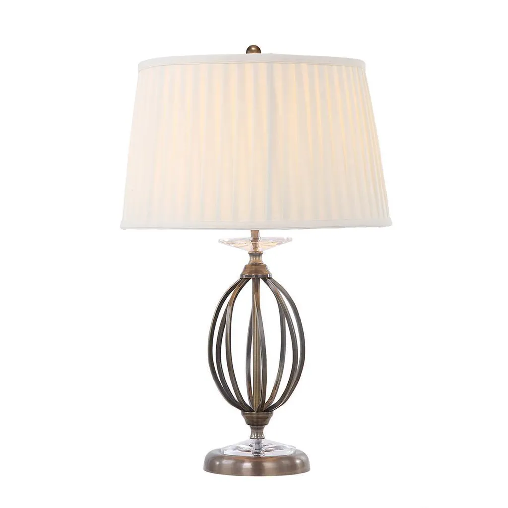 Lampe à poser décorative en laiton Aegean idéale pour salon ou bureau