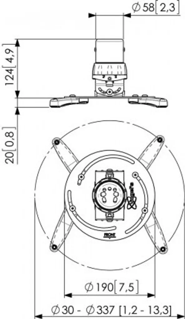 Vogels PPC 1500 Support Vidéoprojecteur Orientable à 360 Degrés - 4