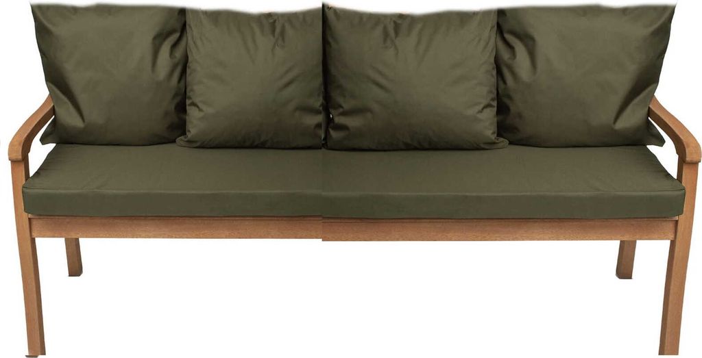 Coussins pour banc de jardin Vert| Assise 170x50x7 + Image du produit 