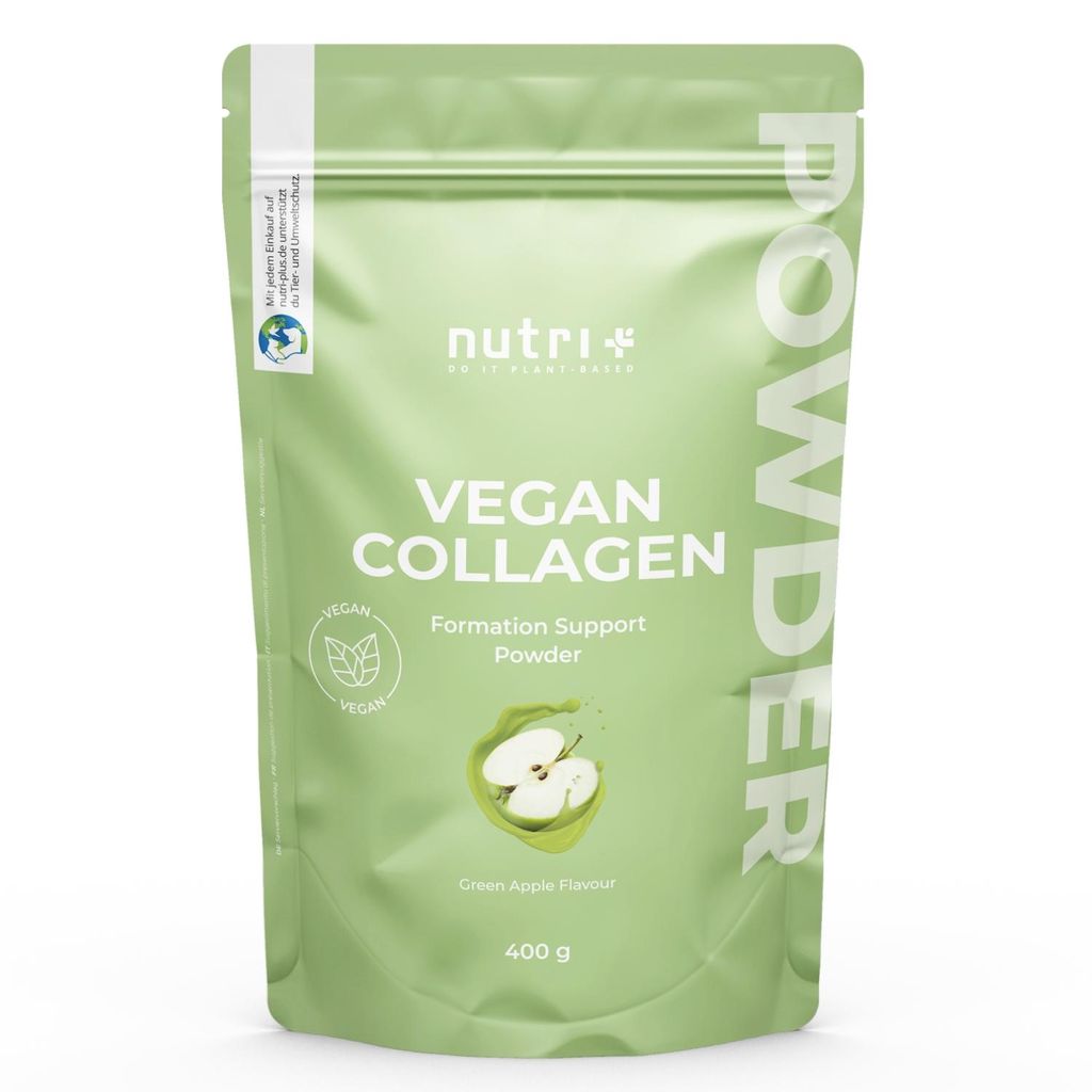 nutri+ Vegan Collagen Formation Support Pulver 400 g - Grüner Apfel