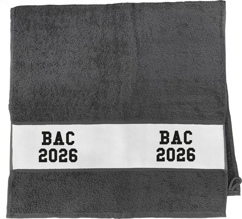 Huuraa Handtuch BAC 2026 Abschluss Frankreich 50x100cm Graphite Baumwolle Handtuch Geschenkidee