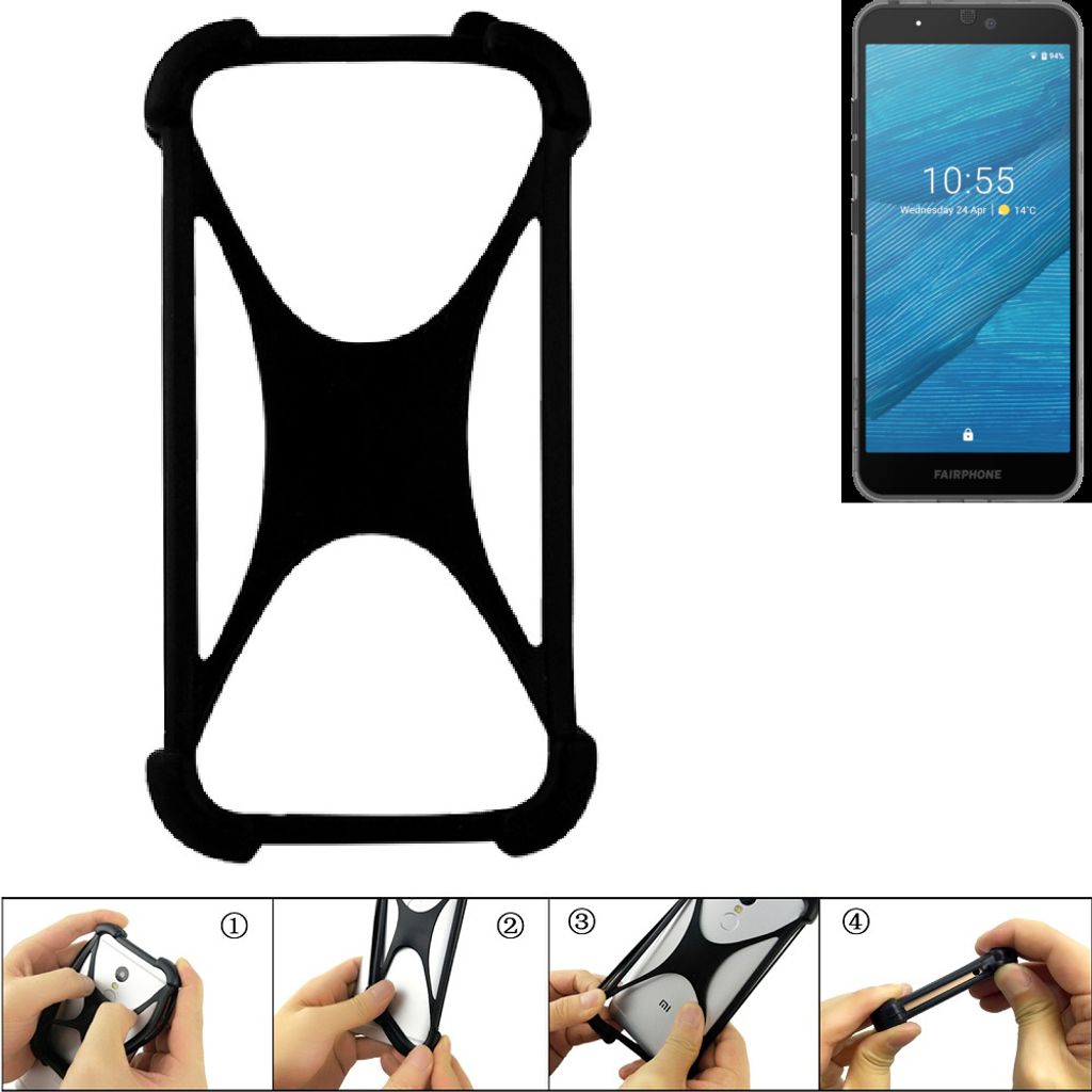Étui Portefeuille Pour Fairphone 3 - Couvercle Protection, Cuir Artificiel Blanc, Anti-choc