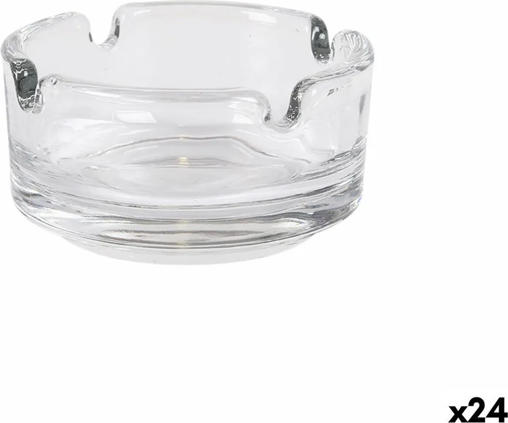 Cendrier de table empilable LAV en verre ø 7 cm lot économique de 24