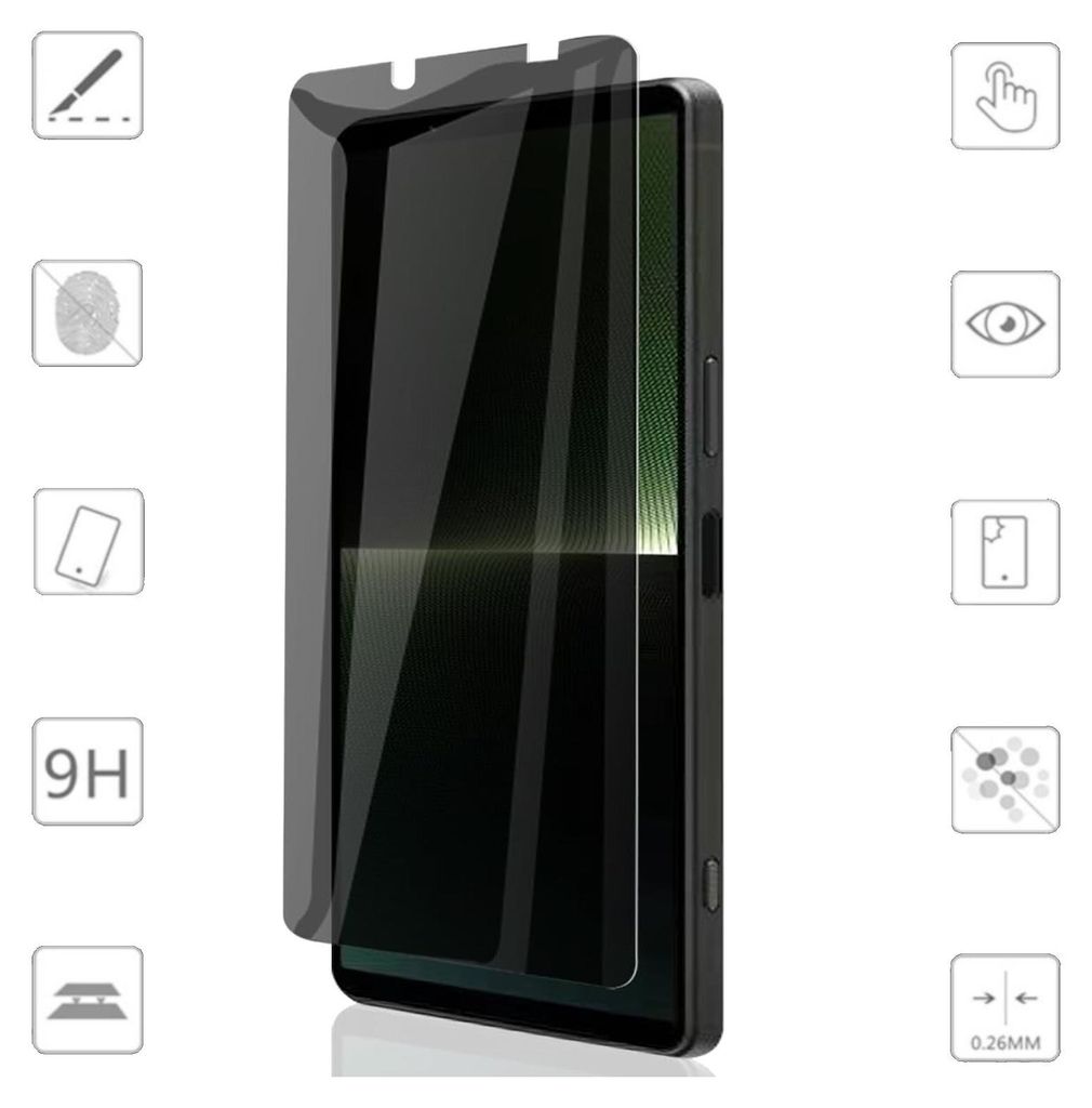 Für Sony Xperia 1 VII 2.5D 0,26mm Privacy H9 Hart Glas Produktbild 