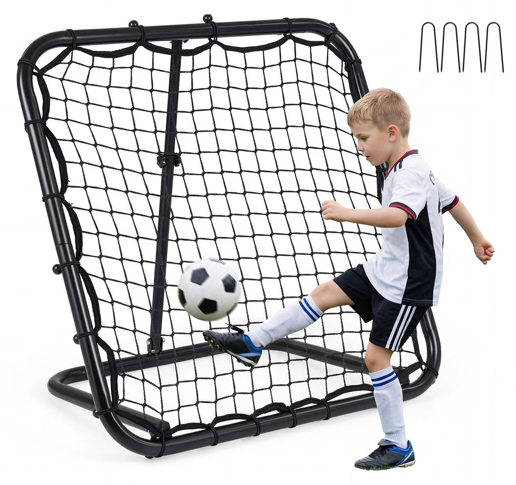 COSTWAY Fußball Rebounder Klappbar, Rückprallwand mit 4 Produktbild 