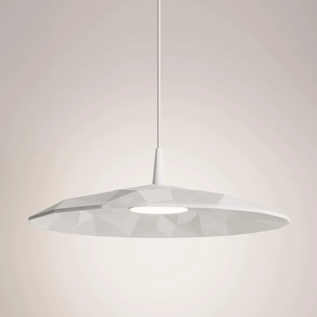 Suspension LED céramique blanche anti-éblouissement pour intérieur design