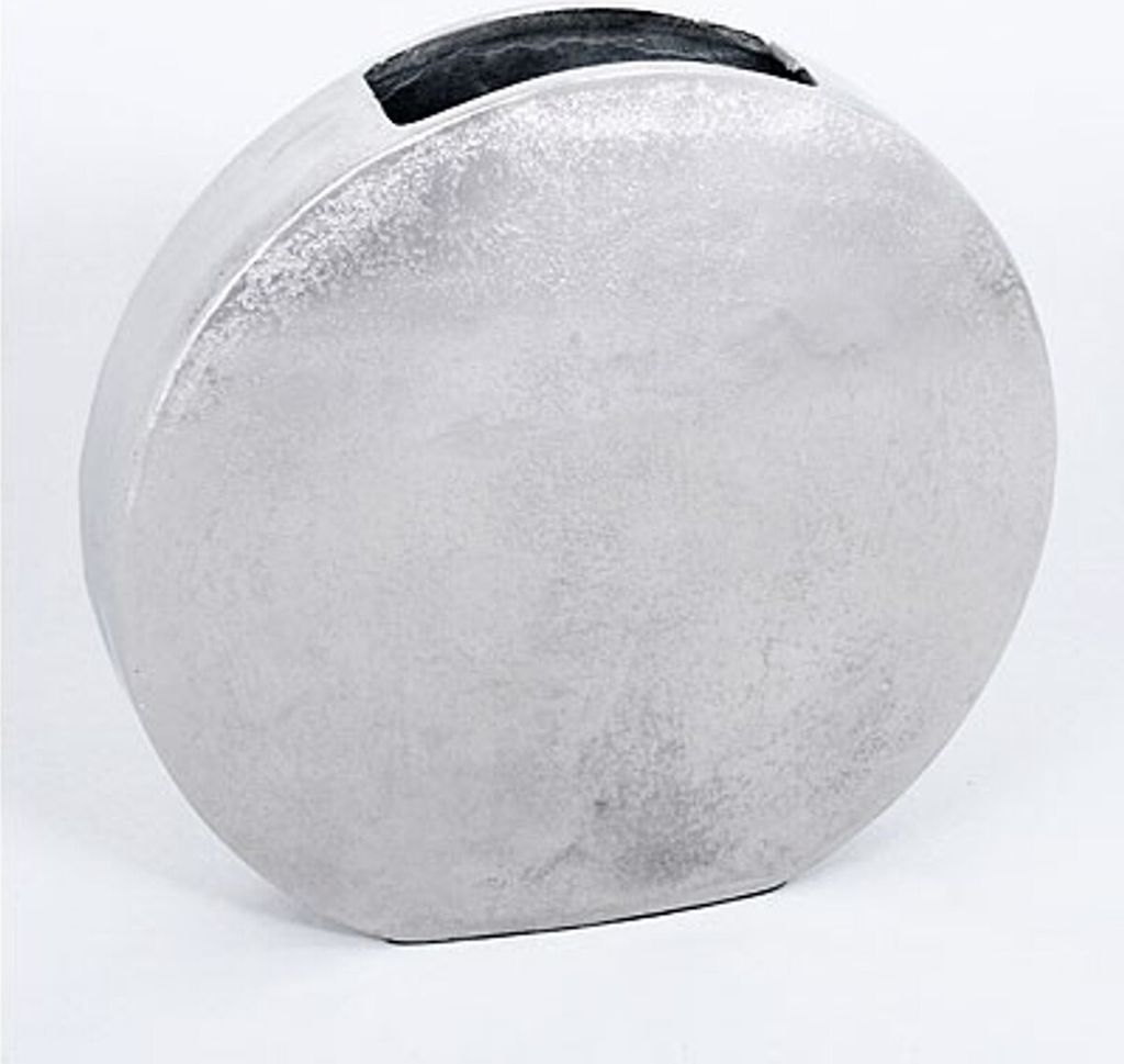 Casa Padrino Designer Aluminium Blumenvase 38 x 8 x H 40 cm - Vintage Look