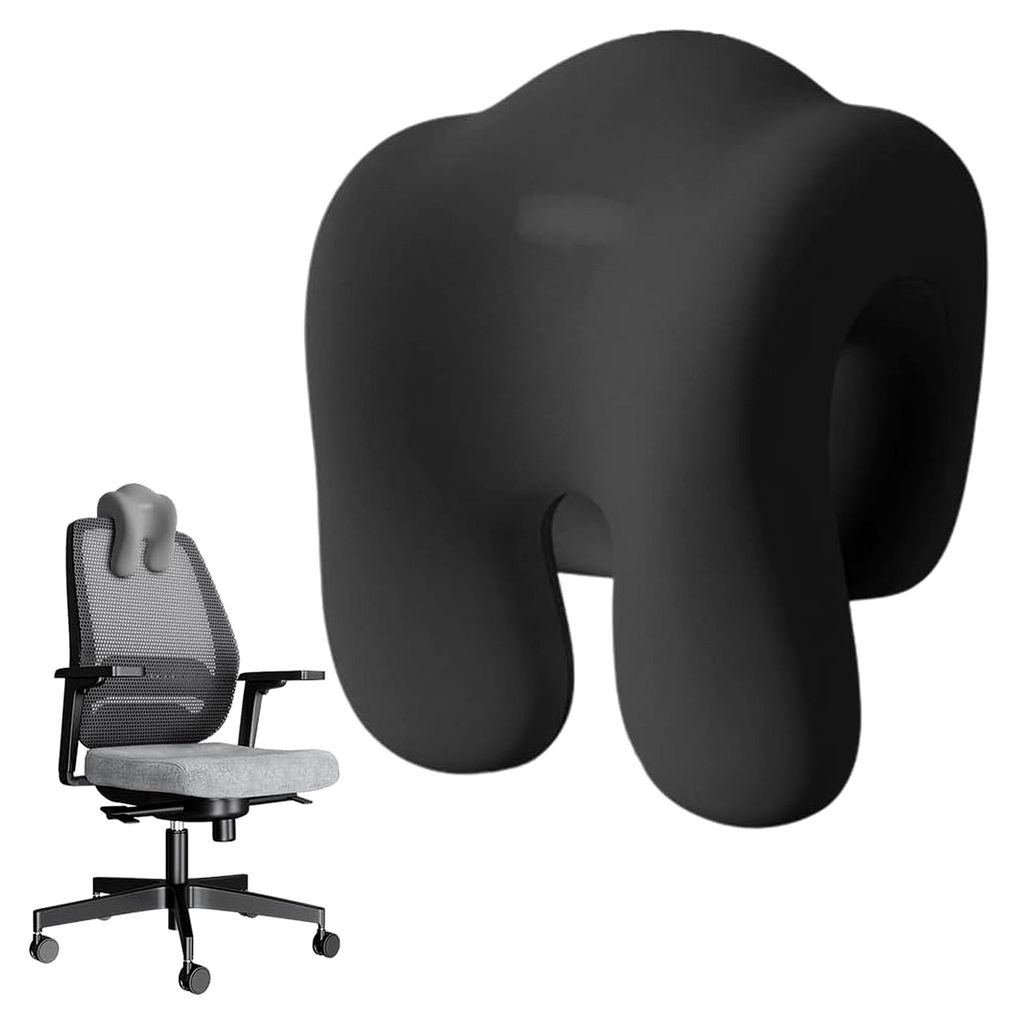 Nackenkissen mit Memory Foam für Flugreisen und Bürostühle, ergonomisches Kopfstützkissen für Schreibtischstühle und Drehstühle