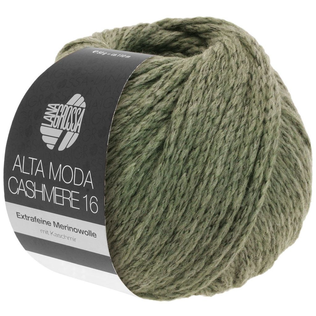 Lana Grossa Alta Moda Cashmere 16 045 Graugrün 50g Produktbild 