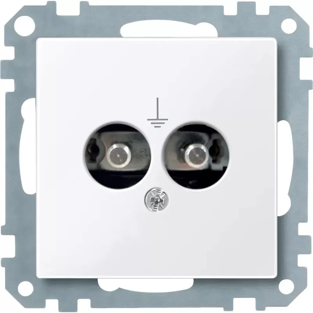 Prise de courant Merten 290425 blanc contre les faux contacts muraux