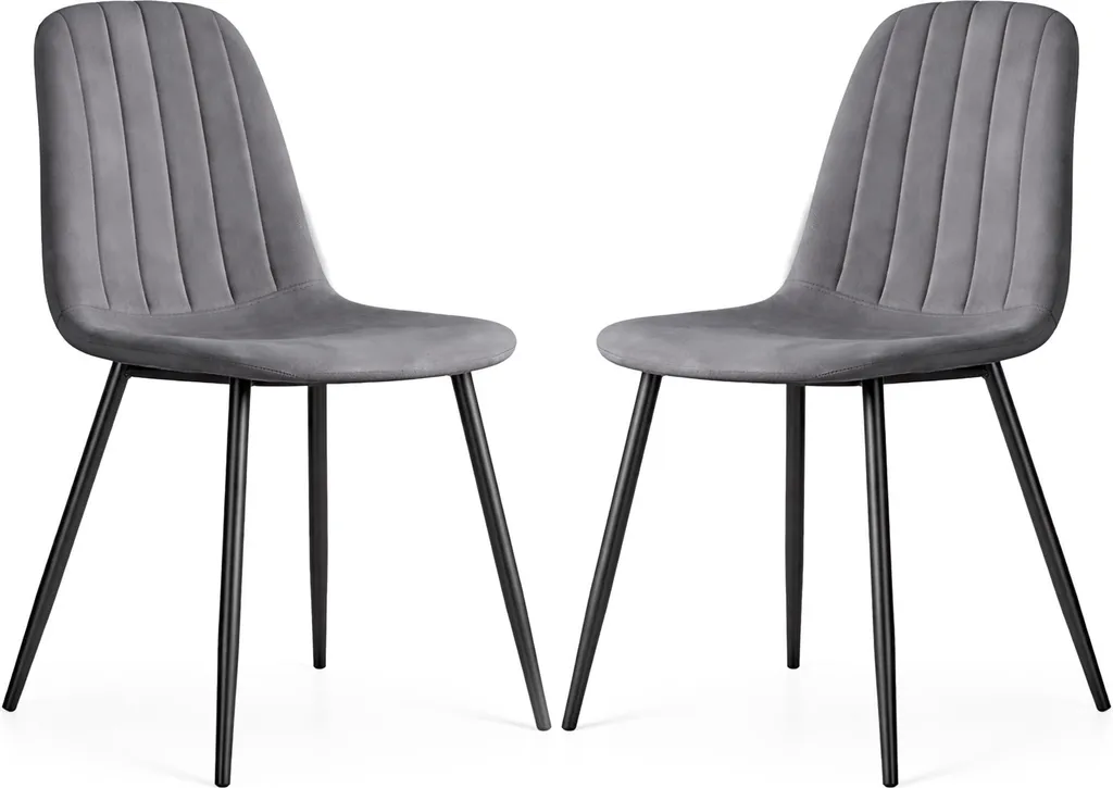 Recensione Set 2 Sedie LUMO Velluto Grafite | Soggiorno Moderno Chic